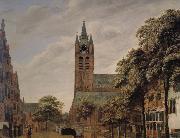 Jan van der Heyden Scenic old church oil painting on canvas